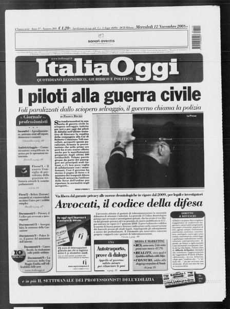 Italia oggi : quotidiano di economia finanza e politica